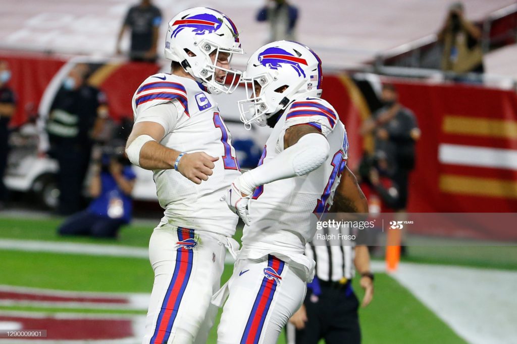 Pro-Football-Reference.com - Josh Allen is the first QB in @BuffaloBills  history to have a playoff game with a passing TD and a rushing TD  #BillsMafia