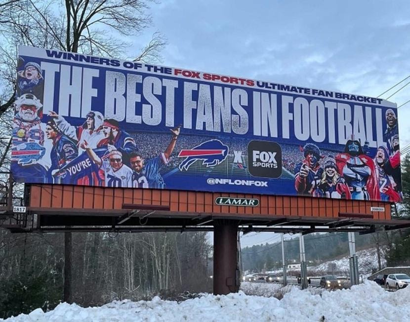 Buffalo Bills Billboard Goes Up in New England Patriots Territory