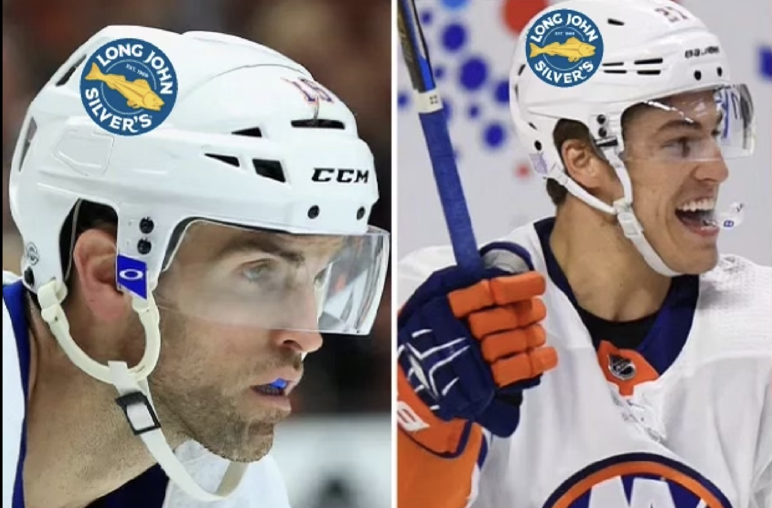 NHL helmet sponsors, revised Trainwreck Sports